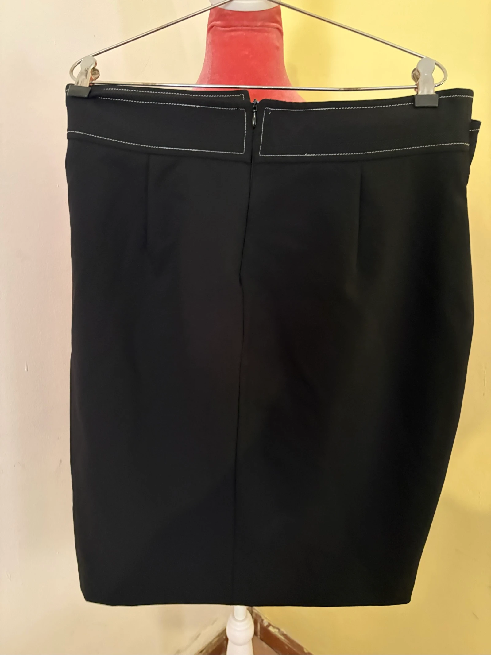 Black Wrap Pencil Skirt with Bow – photo 4